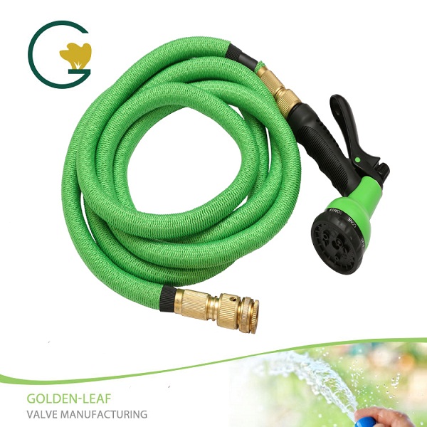 28FT Water Hose Spray Nozzle Exandable Flexible Garden Green